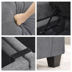 Poltrona accent in ciniglia Beige/Nero/Oro/Grigio con pouf, stile moderno, monoposto