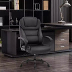 Sedia da ufficio taglie forti, Nera / Marrone / Bianca, Ecopelle, Sedile singolo, Portata 227 kg