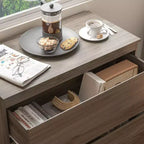 Cassettiera bianca a 3 cassetti, stile moderno minimalista, mobile contenitore per uso singolo