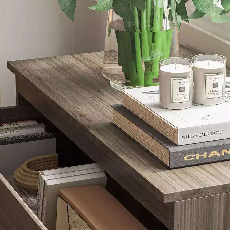 Cassettiera bianca a 3 cassetti, stile moderno minimalista, mobile contenitore per uso singolo