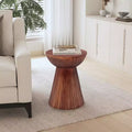 Christopher Knight Home Arbor Mango Wood Round Drum End Table, Walnut