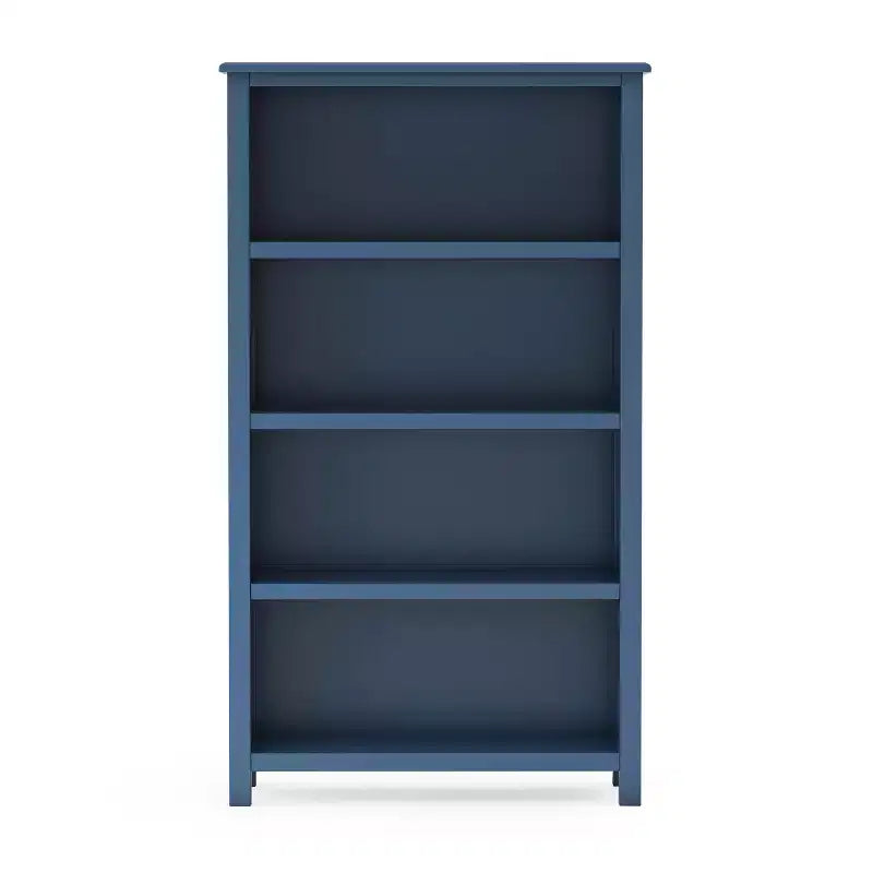 Libreria per bambini a 4 ripiani blu scuro/bianca