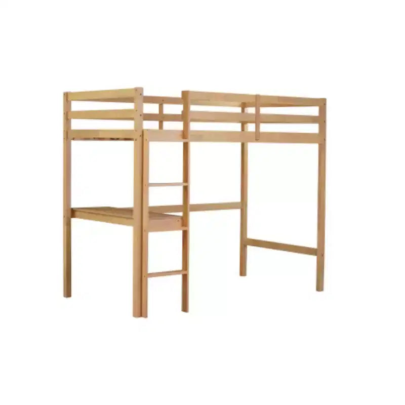 Letto a soppalco singolo rosa/bianco con scrivania integrata