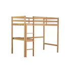 Letto a soppalco singolo rosa/bianco con scrivania integrata