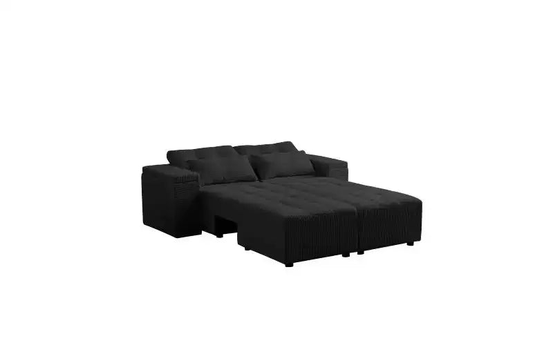 GDFStudio Andy 111 Upholstered Modular Sectional Sofa with 4 Pillows and Storage