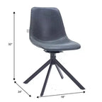 Sedia da pranzo girevole multicolore, similpelle, seduta singola