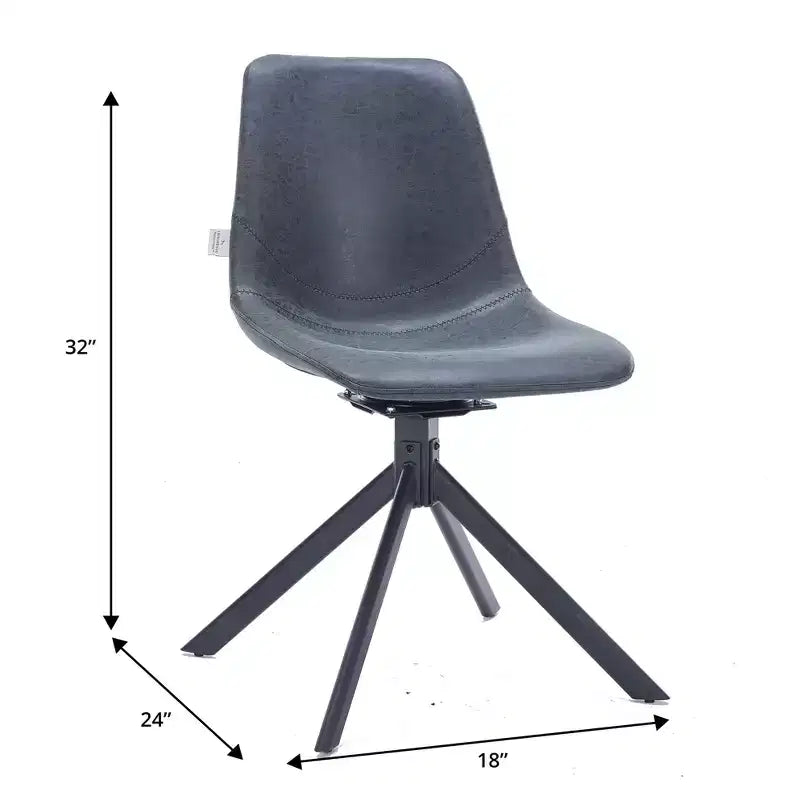 Sedia da pranzo girevole multicolore, similpelle, seduta singola