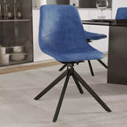 Sedia da pranzo girevole multicolore, similpelle, seduta singola