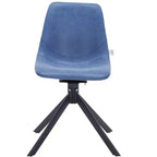 Sedia da pranzo girevole multicolore, similpelle, seduta singola