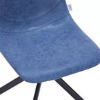 Sedia da pranzo girevole multicolore, similpelle, seduta singola