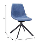 Sedia da pranzo girevole multicolore, similpelle, seduta singola