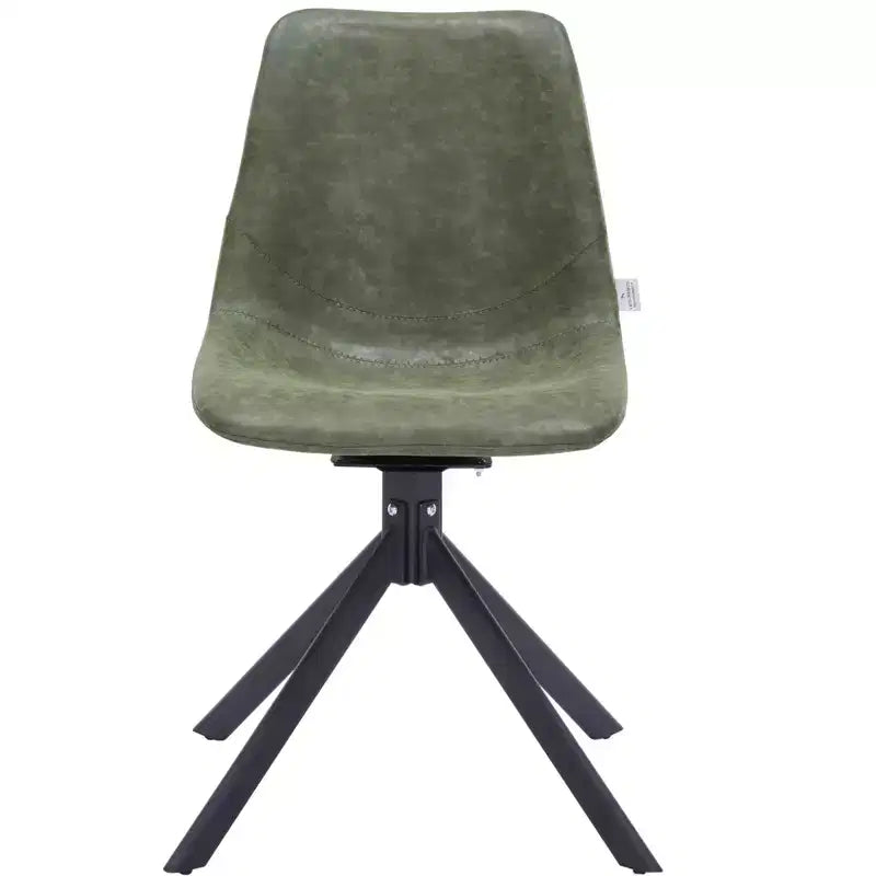 Sedia da pranzo girevole multicolore, similpelle, seduta singola