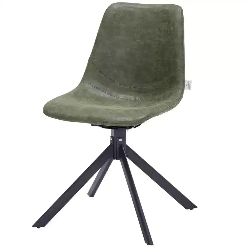 Sedia da pranzo girevole multicolore, similpelle, seduta singola