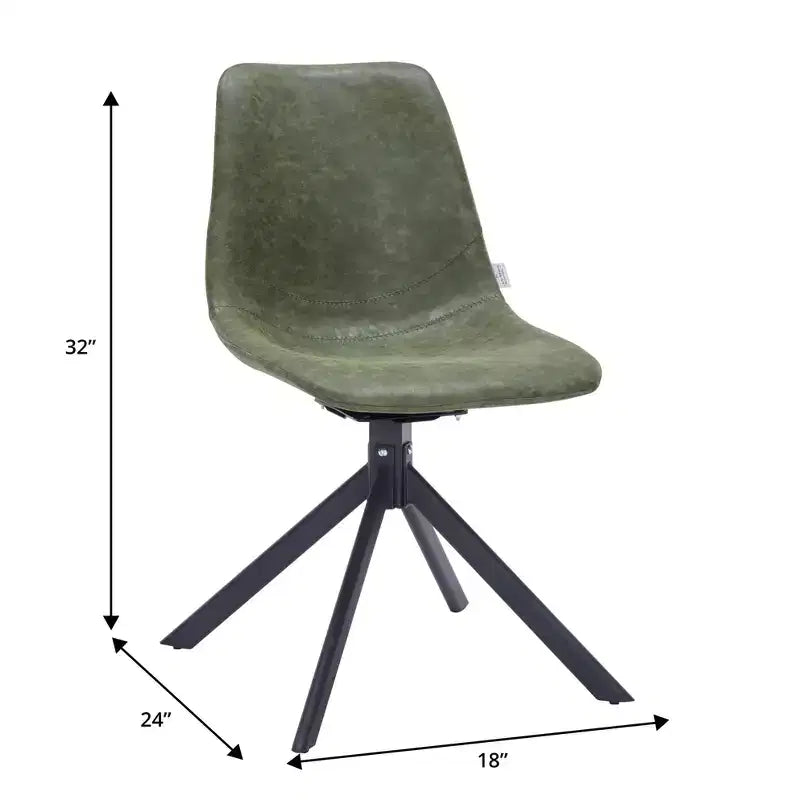 Sedia da pranzo girevole multicolore, similpelle, seduta singola