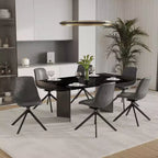 Sedia da pranzo girevole multicolore, similpelle, seduta singola