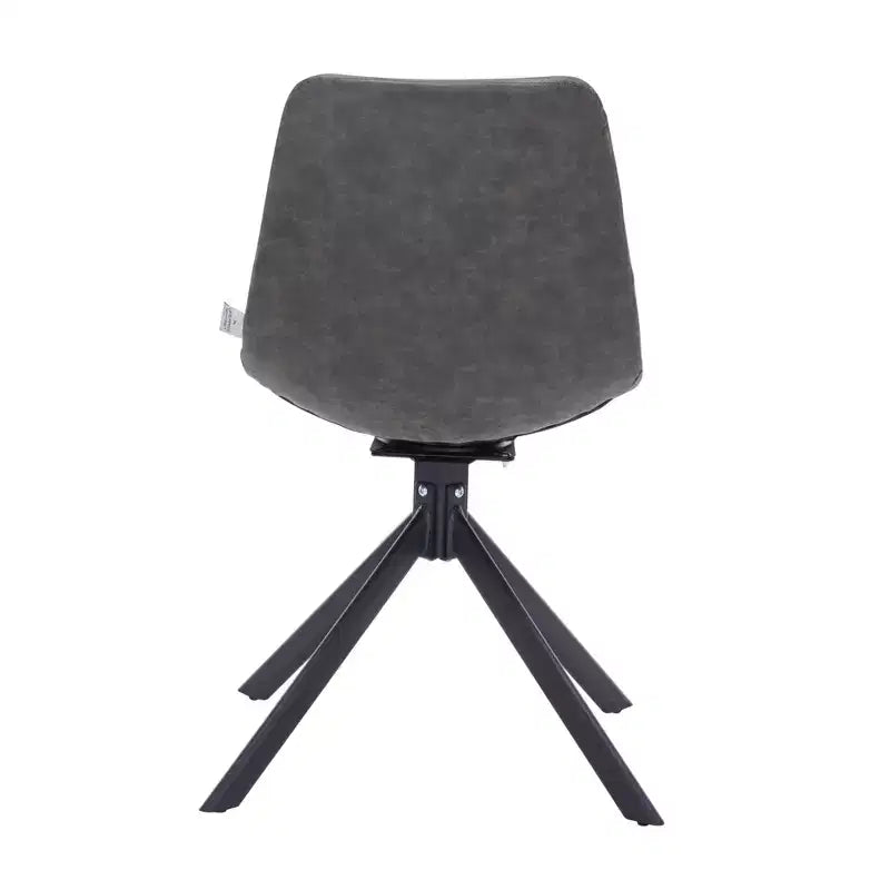 Sedia da pranzo girevole multicolore, similpelle, seduta singola