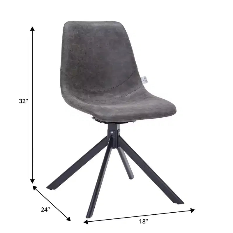 Sedia da pranzo girevole multicolore, similpelle, seduta singola