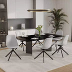 Sedia da pranzo girevole multicolore, similpelle, seduta singola
