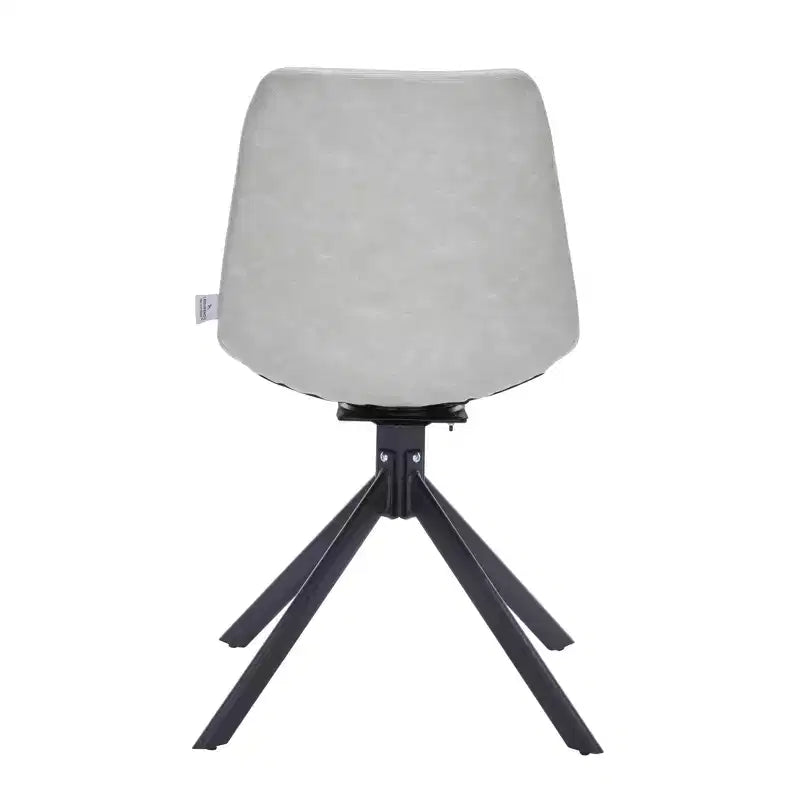 Sedia da pranzo girevole multicolore, similpelle, seduta singola