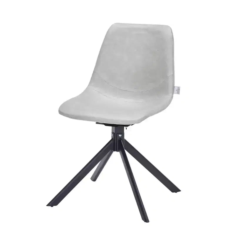 Sedia da pranzo girevole multicolore, similpelle, seduta singola
