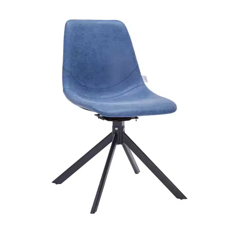 Sedia da pranzo girevole multicolore, similpelle, seduta singola