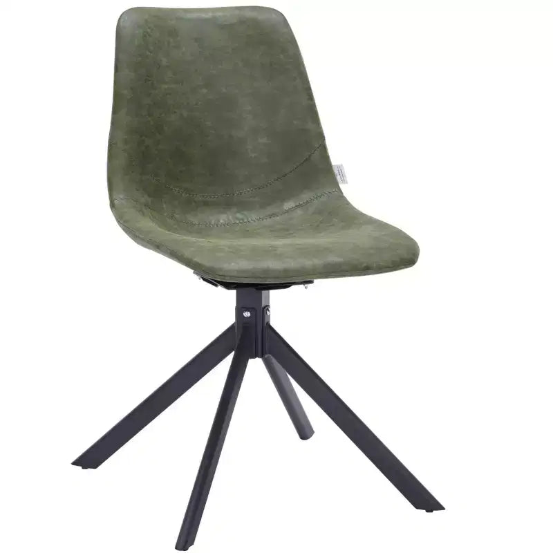 Sedia da pranzo girevole multicolore, similpelle, seduta singola
