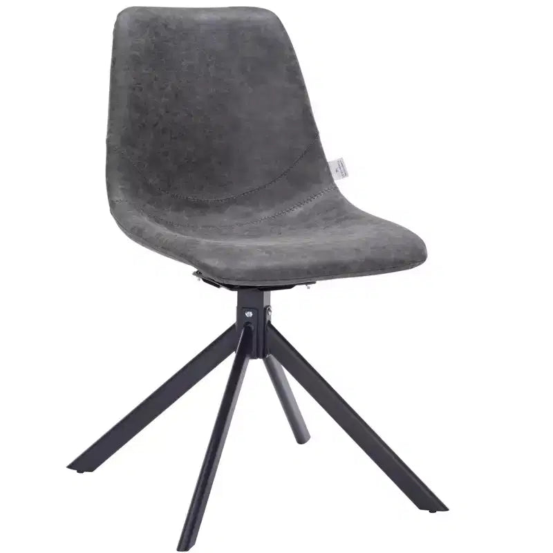 Sedia da pranzo girevole multicolore, similpelle, seduta singola