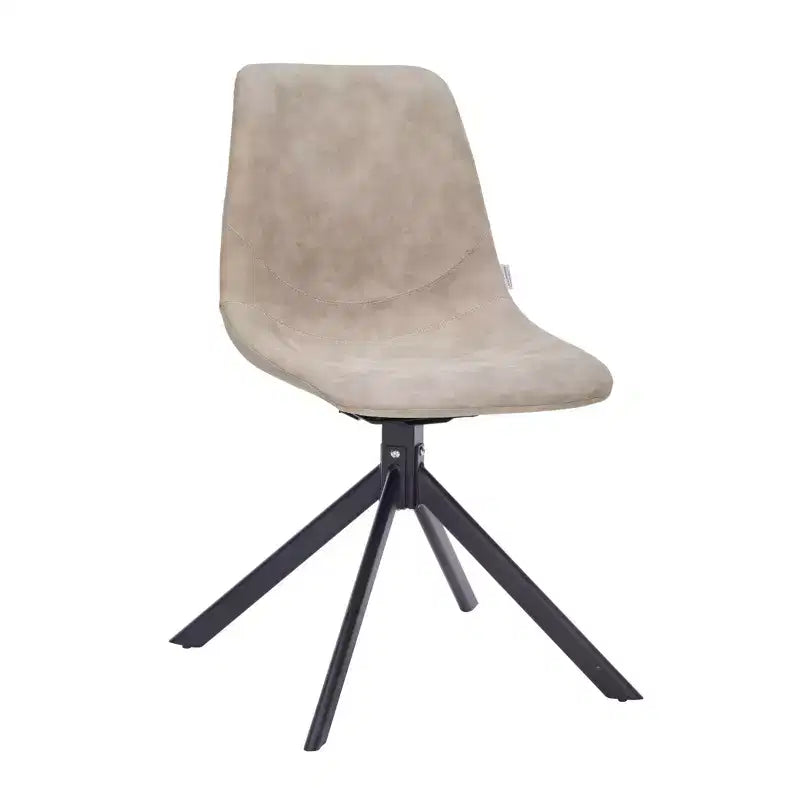 Sedia da pranzo girevole multicolore, similpelle, seduta singola