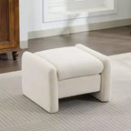 Hyleory Chenille Velvet Oversized Comfort Ottoman for Bedroom, Living Room, Nursing Room