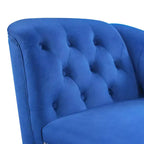 Divano chaise longue in velluto nero/blu, bracciolo a destra, 1 posto