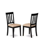 Sedia da pranzo in legno massello color ciliegio e panna, stile tradizionale, set da 2