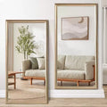 32x70 Full Body Floor Mirror: Elegant Frame, Durable Structure - Perfect for Bedrooms, Stores, Salons