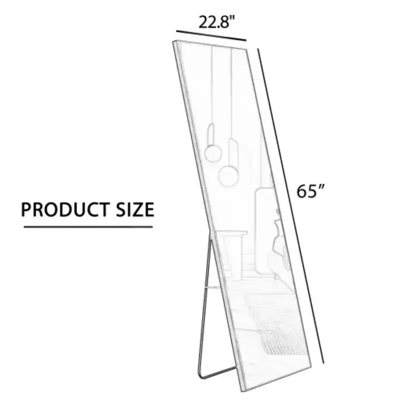 Aluminum Alloy Metal Frame Wall-mounted Full-length Mirror, Bathroom Vanity Mirror, Bedroom Porch, Decorative Mirror, Clothing Store