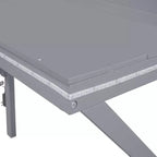 Letto a soppalco da gaming grigio con scrivania e LED, singolo/matrimoniale, 1 persona