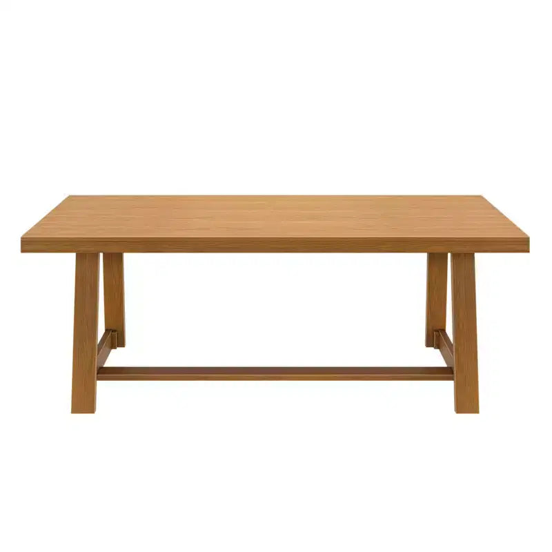 Plank+Beam 84 Dining Table for 8, Solid Wood Classic Farmhouse Style Kitchen Table