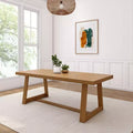 Plank+Beam 84 Dining Table for 8, Solid Wood Classic Farmhouse Style Kitchen Table