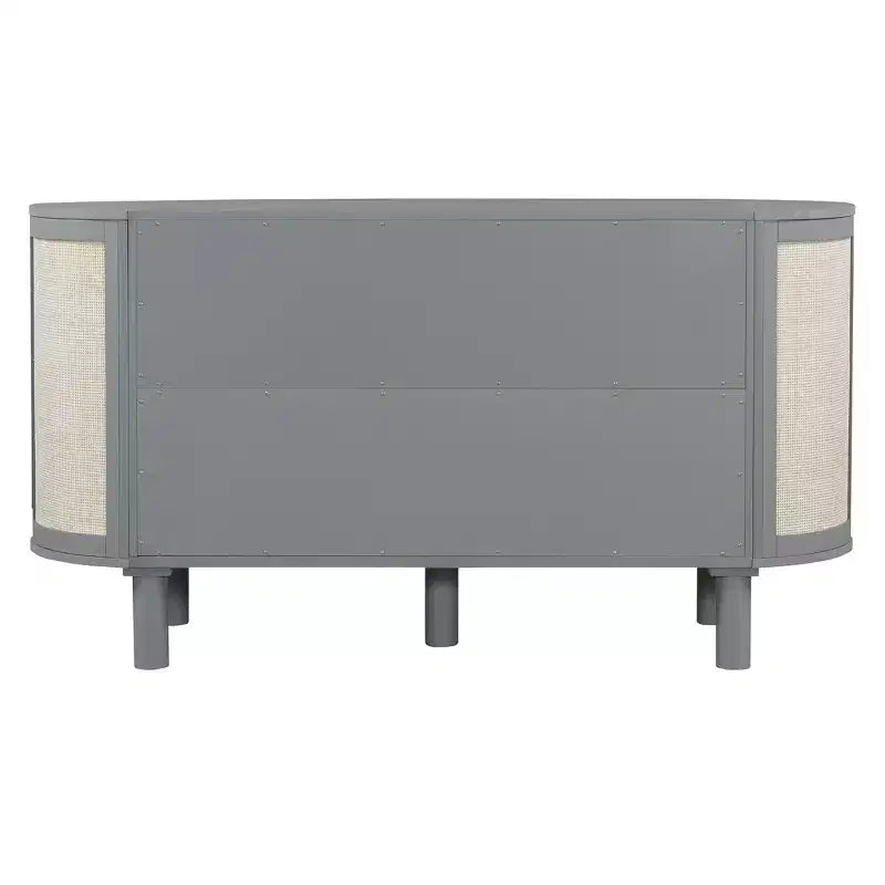 Whisen Full Murphy Bed with Hidden Storage & Modern Woven Design