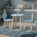Buzz & Bloom Kids 3-Piece Wood Cloud-Shaped Table and Chairs Set