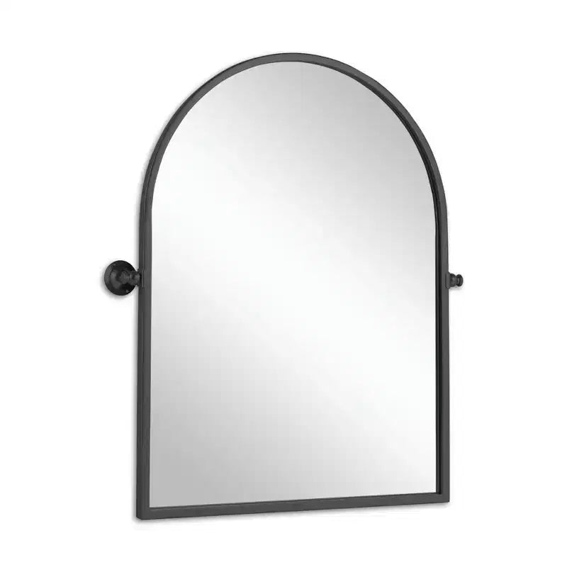 Specchio da parete ad arco nero, singolo