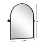 Specchio da parete ad arco nero, singolo