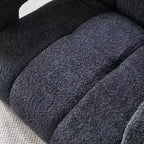 Poltrona in bouclé ampia – Nero / Arancione / Bianco, Posto singolo