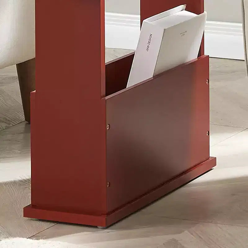 Kings Brand Furniture Narrow Side Table with Storage Shelf - Modern Slim Sofa End Table, Bedside Table with Magazine and Remote Holder