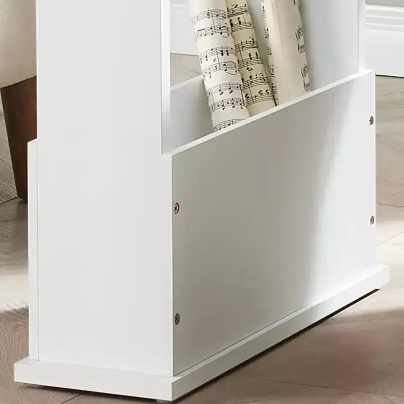 Kings Brand Furniture Narrow Side Table with Storage Shelf - Modern Slim Sofa End Table, Bedside Table with Magazine and Remote Holder