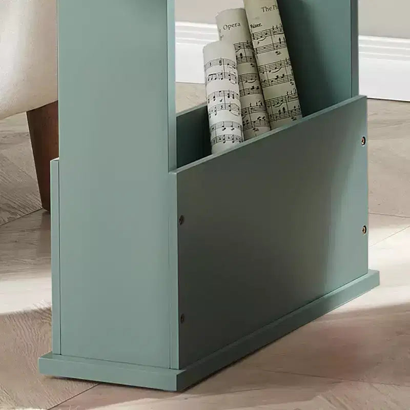 Kings Brand Furniture Narrow Side Table with Storage Shelf - Modern Slim Sofa End Table, Bedside Table with Magazine and Remote Holder