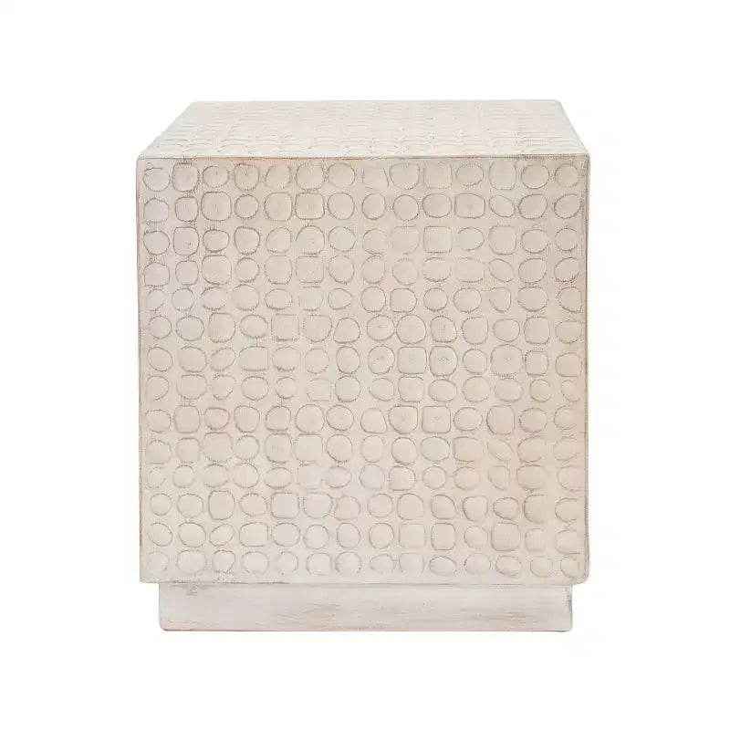 Tavolino scanalato White Cube, 1 persona, Interno/Esterno