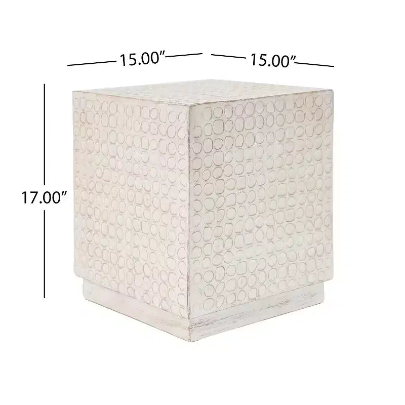 Tavolino scanalato White Cube, 1 persona, Interno/Esterno