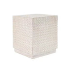 Tavolino scanalato White Cube, 1 persona, Interno/Esterno