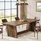 Tavolo da pranzo rettangolare stile rustico (farmhouse) nero / marrone scuro / marrone chiaro, 6-8 posti