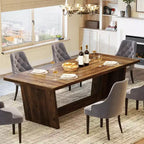 Tavolo da pranzo rettangolare stile rustico (farmhouse) nero / marrone scuro / marrone chiaro, 6-8 posti