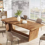 Tavolo da pranzo rettangolare stile rustico (farmhouse) nero / marrone scuro / marrone chiaro, 6-8 posti